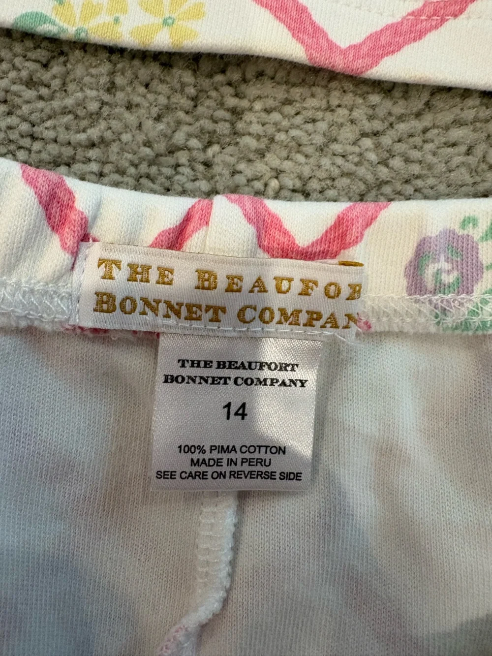 The Beaufort Bonnet Company Girl’s Size 14 Love You Back Shorts Set Outfit TBBC